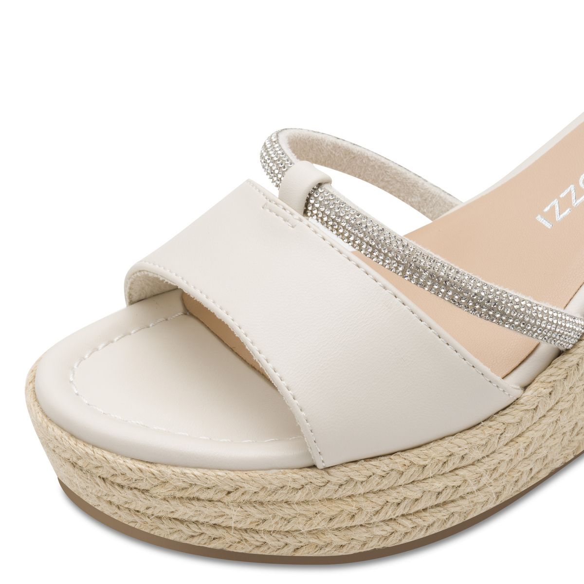 Beige sandal med strass